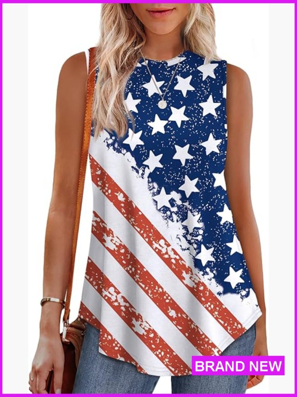 High Neck Tank Top Tunic Loose Fit Sleeveless Summer Blouse Flowy Tunic to Wear
